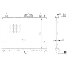 Radiador, refrigeración del motor - NRF-550027 Radiador, refrigeración del motor - NRF-550027
