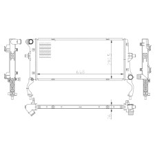 Radiador, refrigeración del motor - NRF-550034 Radiador, refrigeración del motor - NRF-550034