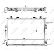 Radiador, refrigeración del motor - NRF-55320 Radiador, refrigeración del motor - NRF-55320