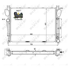 Radiador, refrigeración del motor - NRF-55325 Radiador, refrigeración del motor - NRF-55325