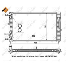 Radiador, refrigeración del motor - NRF-56127