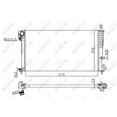 Radiador, refrigeración del motor - NRF-58101A Radiador, refrigeración del motor - NRF-58101A