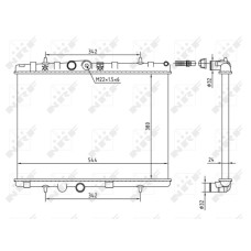 Radiador, refrigeración del motor - NRF-58226A