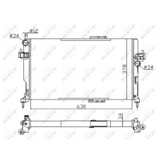 Radiador, refrigeración del motor - NRF-58282A Radiador, refrigeración del motor - NRF-58282A