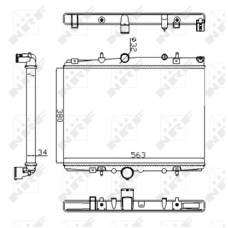 Radiador, refrigeración del motor - NRF-58303A