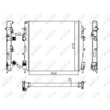 Radiador, refrigeración del motor - NRF-58317A