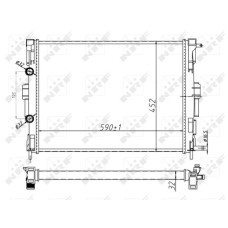 Radiador, refrigeración del motor - NRF-58329A