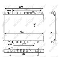 Radiador, refrigeración del motor - NRF-58418