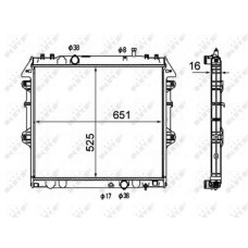 Radiador, refrigeración del motor - NRF-58491 Radiador, refrigeración del motor - NRF-58491