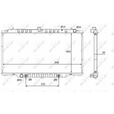 Radiador, refrigeración del motor - NRF-58548 Radiador, refrigeración del motor - NRF-58548