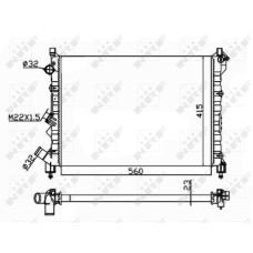 Radiador, refrigeración del motor - NRF-58943A Radiador, refrigeración del motor - NRF-58943A