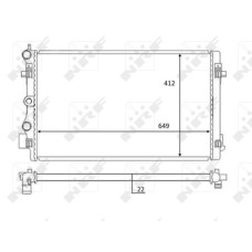 Radiador, refrigeración del motor - NRF-59056 Radiador, refrigeración del motor - NRF-59056