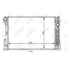 Radiador, refrigeración del motor - NRF-59108 Radiador, refrigeración del motor - NRF-59108