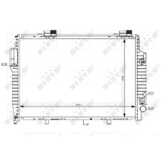 Radiador, refrigeración del motor - NRF-59111 Radiador, refrigeración del motor - NRF-59111