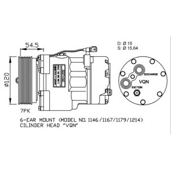 Compresor, aire acondicionado - NFR 32056G