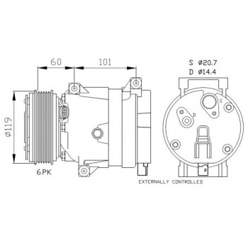 Compresor, aire acondicionado - NFR 32101G