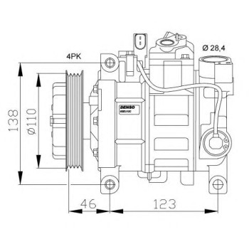 Compresor, aire acondicionado - NFR 32105G