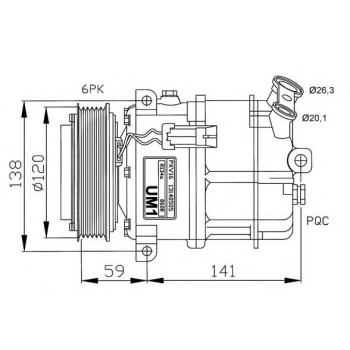 Compresor, aire acondicionado - NFR 32191G