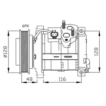 Compresor, aire acondicionado - NFR 32203G