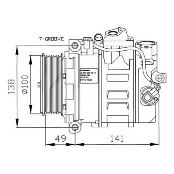 Compresor, aire acondicionado - NFR 32216G
