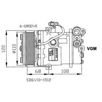 Compresor, aire acondicionado - NFR 32230G