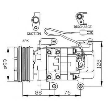 Compresor, aire acondicionado - NFR 32234G