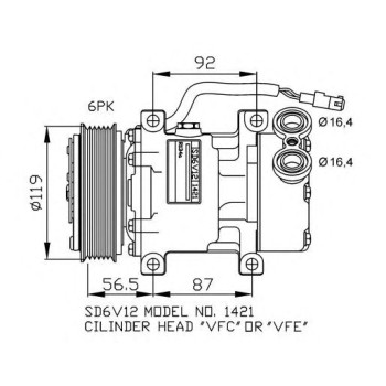 Compresor, aire acondicionado - NFR 32244G