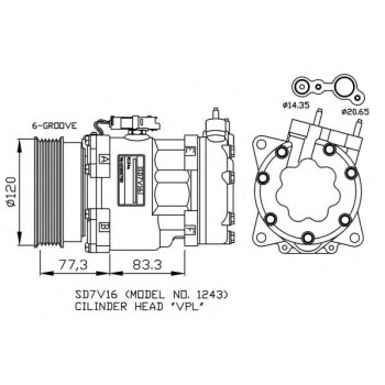 Compresor, aire acondicionado - NFR 32266G