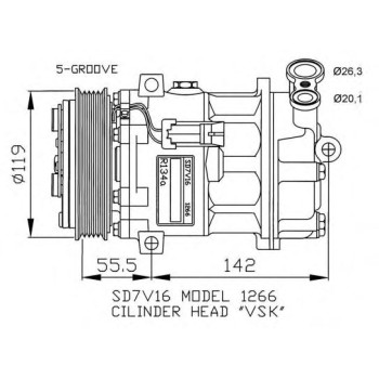 Compresor, aire acondicionado - NFR 32269G
