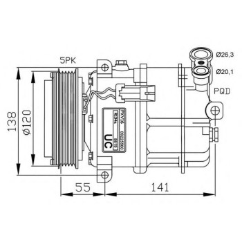 Compresor, aire acondicionado - NFR 32313G
