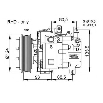 Compresor, aire acondicionado - NFR 32408G