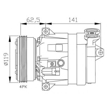 Compresor, aire acondicionado - NFR 32421G