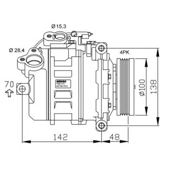 Compresor, aire acondicionado - NFR 32433G