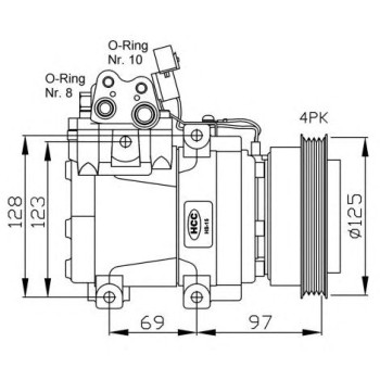 Compresor, aire acondicionado - NFR 32445G
