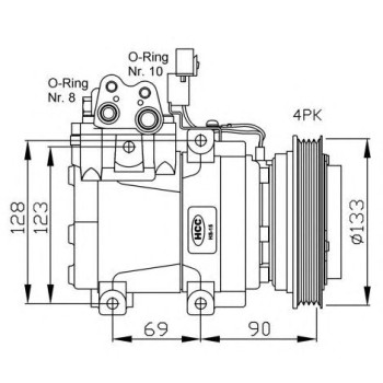 Compresor, aire acondicionado - NFR 32446G