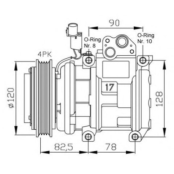 Compresor, aire acondicionado - NFR 32449G