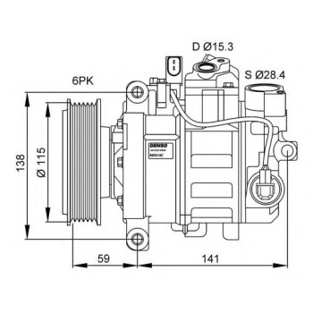 Compresor, aire acondicionado - NFR 32462G