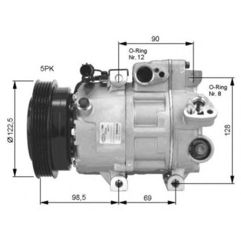 Compresor, aire acondicionado - NFR 32468G