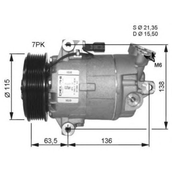Compresor, aire acondicionado - NFR 32472G
