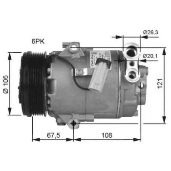 Compresor, aire acondicionado - NFR 32480G