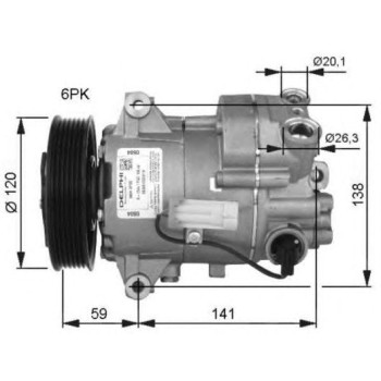 Compresor, aire acondicionado - NFR 32487G