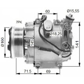 Compresor, aire acondicionado - NFR 32491G
