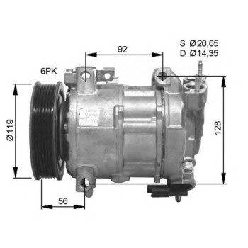 Compresor, aire acondicionado - NFR 32593G