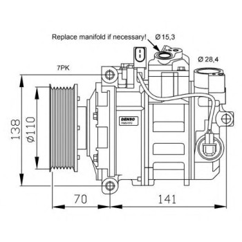 Compresor, aire acondicionado - NFR 32613G
