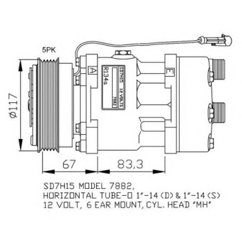 Compresor, aire acondicionado - NFR 32779G