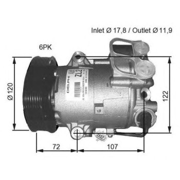 Compresor, aire acondicionado - NFR 32782G