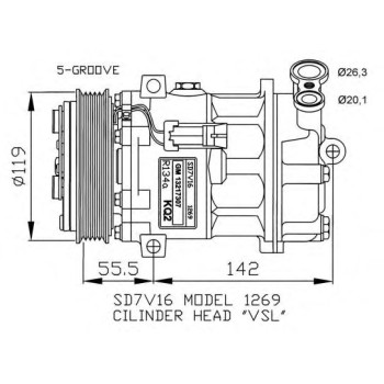 Compresor, aire acondicionado - NFR 32818G