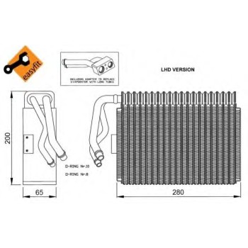 Evaporador, aire acondicionado - NFR 36059