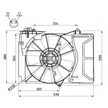Ventilador, refrigeración del motor - NFR 47669