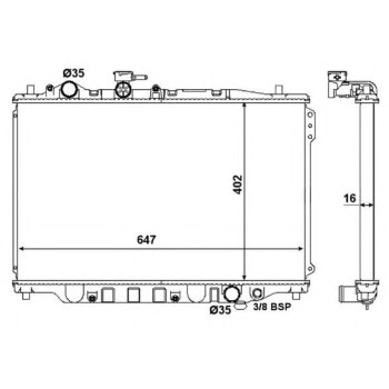 Radiador, refrigeración del motor - NFR 506514